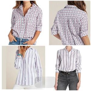 Grayson The Hero Cotton Button Down Shirt Bundle Striped & Bicycle Print Sz 3 M